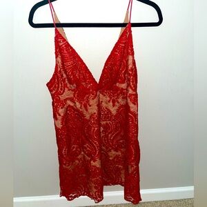 Free People Night Shimmers Mini Dress